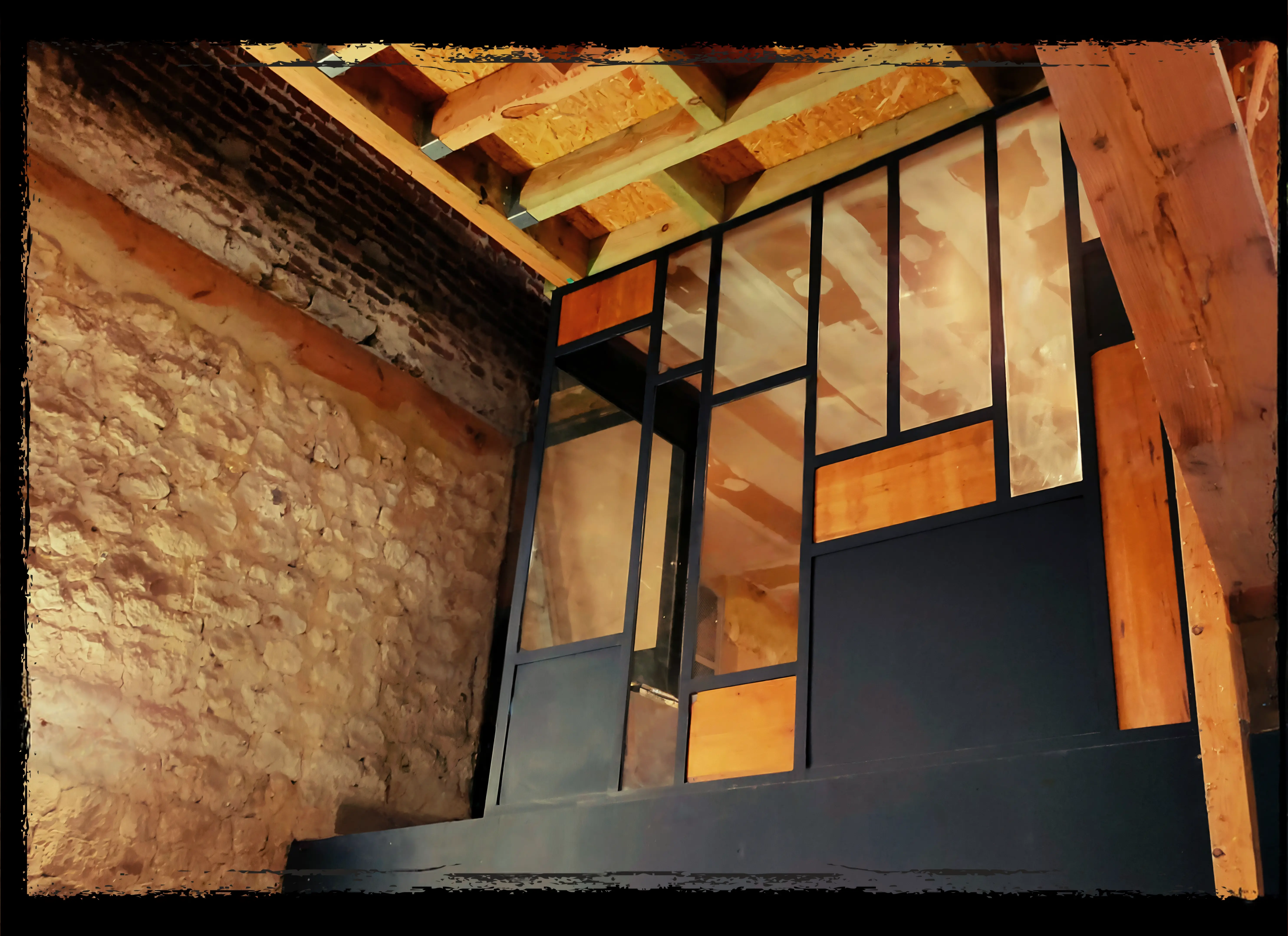 Création mixte acier et bois