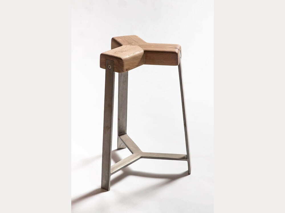 Mobilier design acier bois