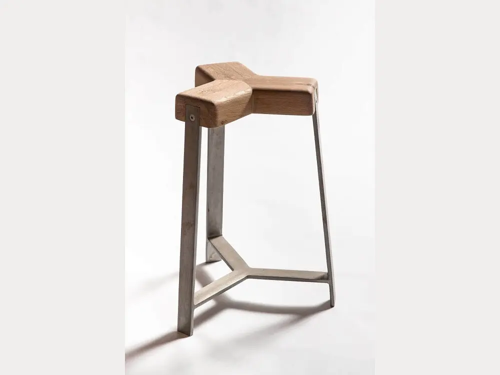 Mobilier design acier bois